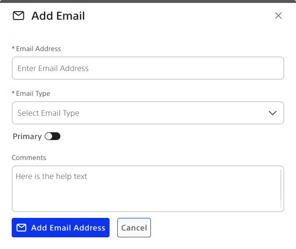 Email modal