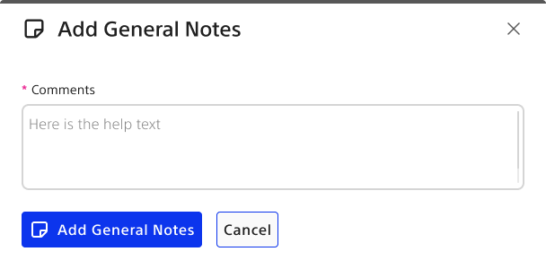 General notes modal